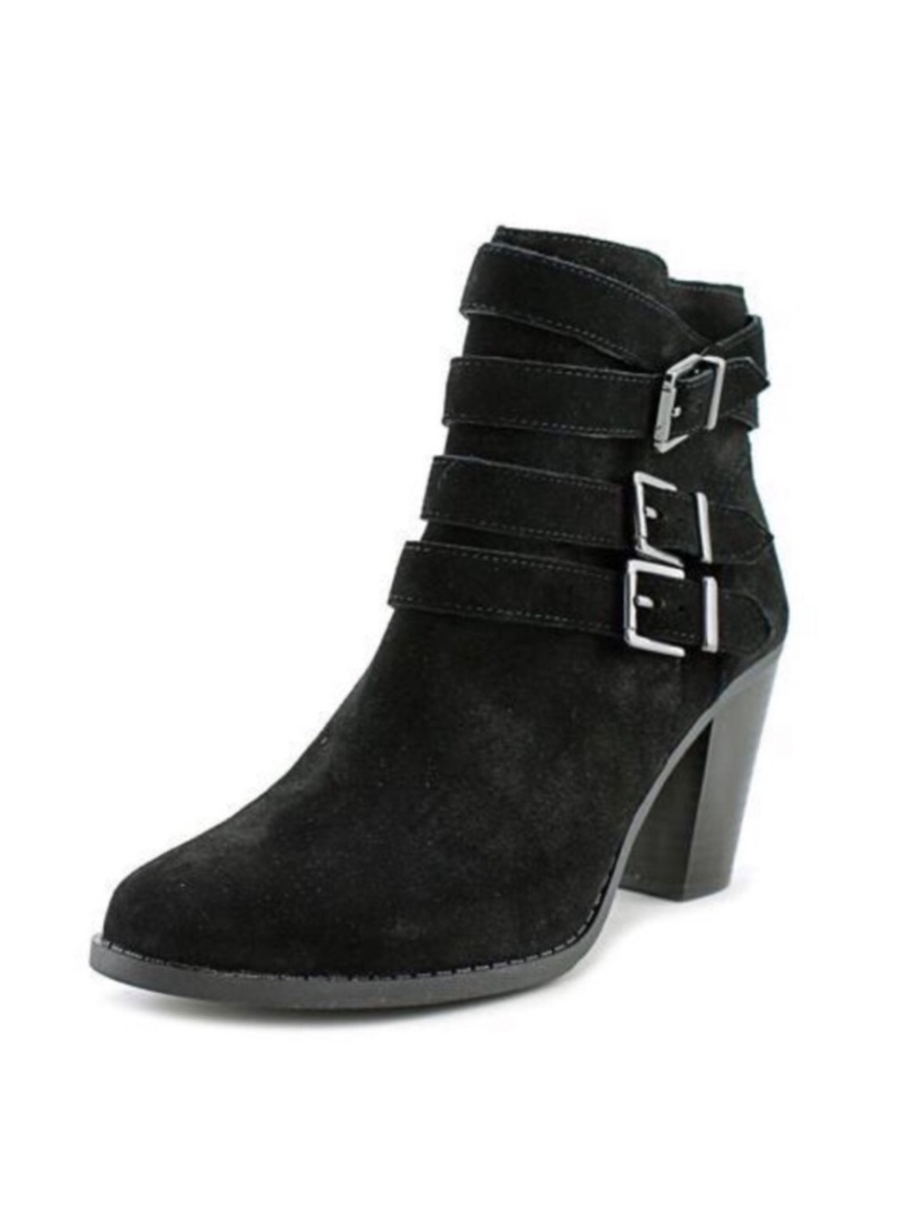 INC Laini Suede Buckle Ankle Boots